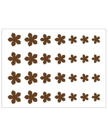 CHABLON 34 FLORES 3 tamaños 28p 39X29cmChablons