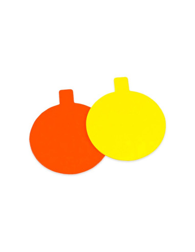 LENGÜETA REDONDA D8cm NARANJA/AMARILLO (200 UDS.)Lengüetas