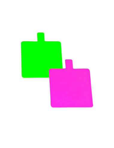 LENGÜETA CUADRADA 8x8cm FUCSIA/ANÍS (200 UDS.)Lengüetas