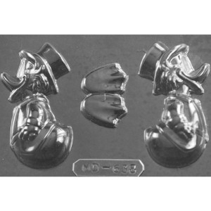 MOLDE PVC PATO SOMBRERO DE COPA 3D 90x44mm (MD)