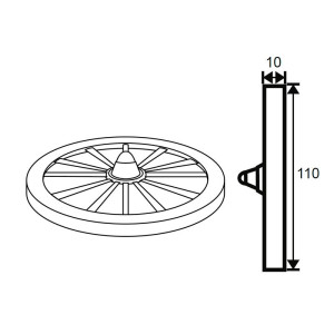 MOLDE PVC RUEDA RADIOS D110x10mm