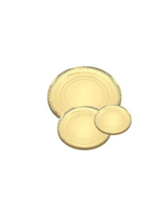 PLATO REDONDO METAL ORO (100u)