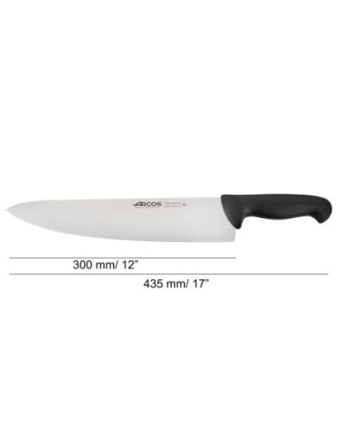 CUCHILLO 300mm COCINERO NEGRO 2900 ARCOS-3