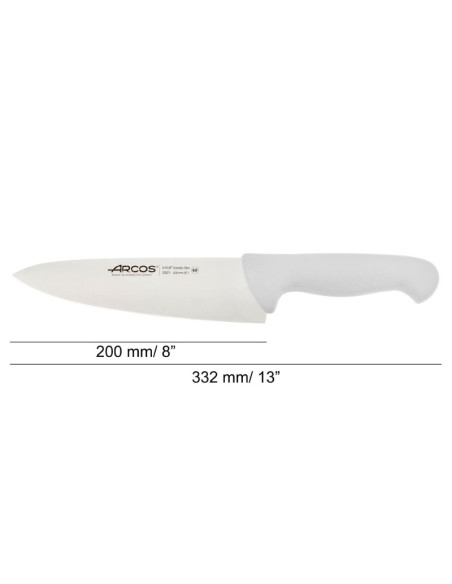 CUCHILLO 200 mm COCINERO BLANCO 2900 ARCOS-3