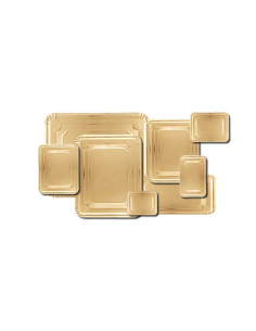 BANDEJA RECTANGULAR N3 12x19cm ORO (100u)