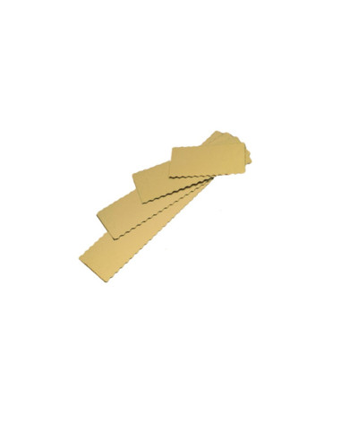 CARTÓN RECTANGULAR 39,5x10cm ORO/NG ONDAS (50ud)Bases Rectangulares