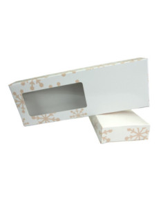 CAJA TURRON BLANCA COPOS 26x9xh2,8 BL(25u)+INSERTO