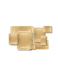 BANDEJA RECTANGULAR N2 10x16cm ORO (100u)