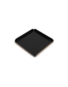 CARTÓN CUADRADO 22x22+2 cm PK(50u) ORO/NEGRO