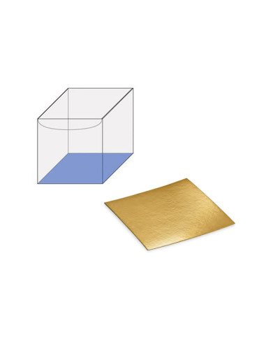 FONDO 80x80mm ORO (10ud)Estuches Transparentes