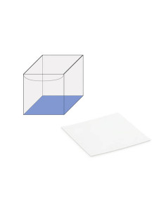 FONDO 90x90mm BLANCO/AZUL (10ud)Estuches Transparentes