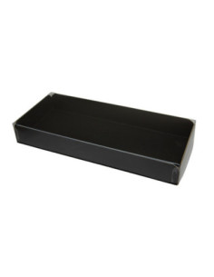 CAJA TURRON PET+BASE NEGRA 21x9x2,8cm BL(100u).