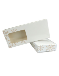 CAJA TURRON BLANCA COPO 21x9xh2,8 BL(25u)+INSERTO.