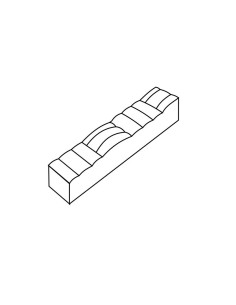 MOLDE PVC TURRÓN TU516 200x40x20mm (2c)