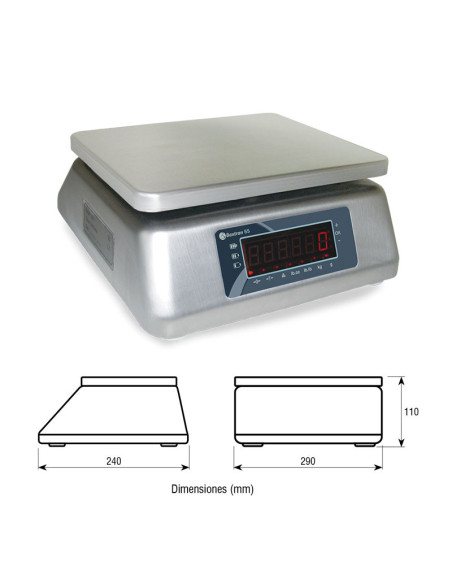 BALANZA 30 Kg Serie SS ACERO INOX IP67-1