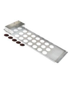 PLACA ALUMINIO 645x170mm 24 TROQUELADORA D31 x 2mm