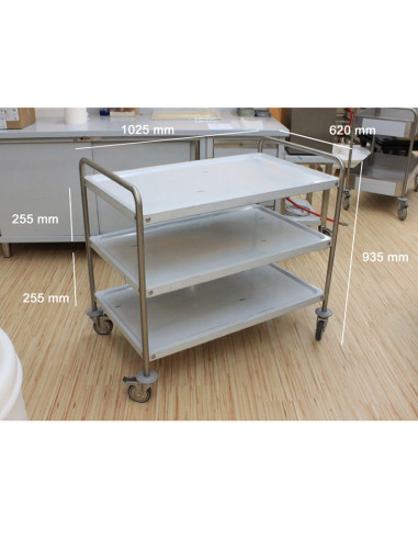 CARRO SERVICIO INOX 3 ESTANTESAccesorios Inox