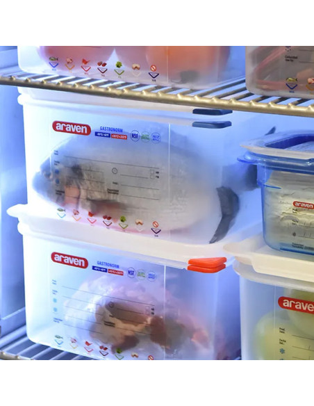 CONTENEDOR HERMÉTICO ARAVEN GN 1/3 H150 MM 6 L-4