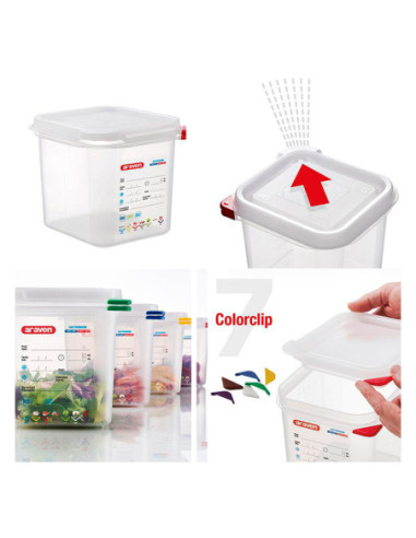 CONTENEDOR HERMÉTICO ARAVEN GN 1/1 H150 MM 20,5 L-1