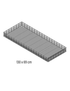CESTO PLANO 130x69 cm inox para CG-140
