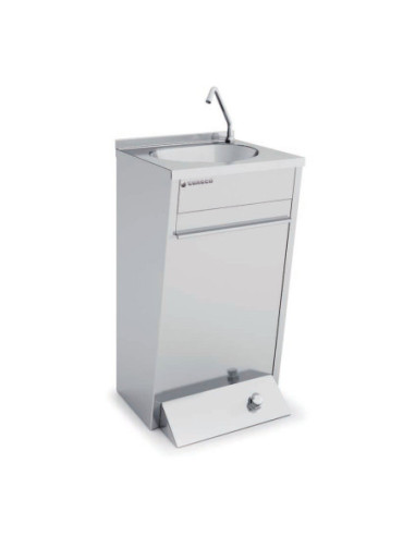 LAVAMANOS PARED 450x500x850mm PULSADOR PIE