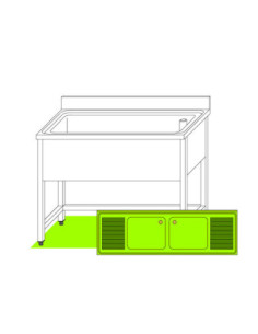FREGADERO 2C 2400x700x900 ESC. D/I