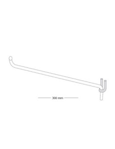 GANCHO INOXIDABLE LARGO 300mm