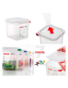 CONTENEDOR HERMÉTICO ARAVEN GN 1/4 H100 MM 2,8 L 2