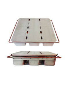 BATERIA 3 PAN MOLDE 20x10x10cm + CAUCHO 2