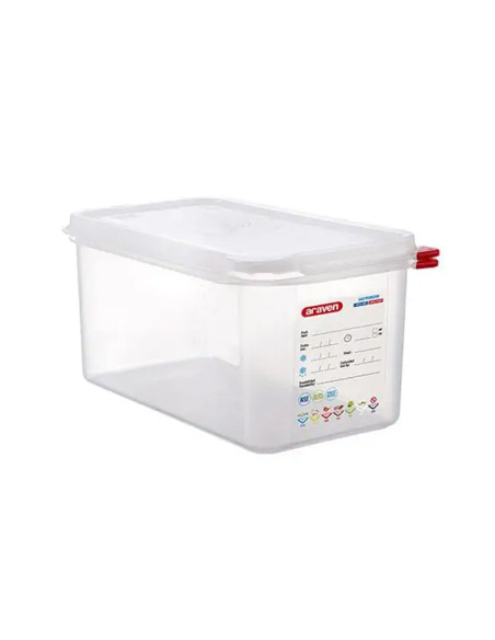 CONTENEDOR HERMÉTICO ARAVEN GN 1/3 H150 MM 6 L