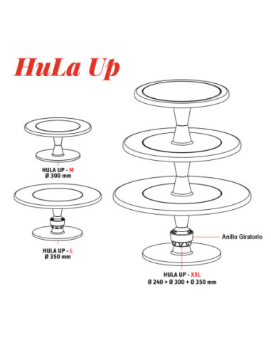 EXPOSITOR HULA UP - NEGRO 300mm-3