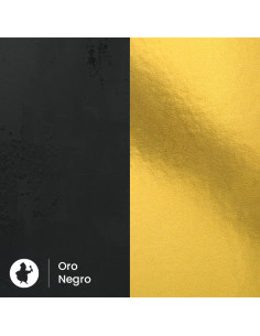 CARTÓN CUADRADO 22x22+2 cm PK(50u) ORO/NEGRO 2