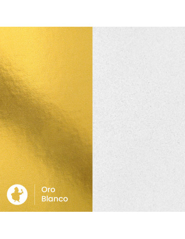 LENGÜETA CORAZÓN 9 x 9 cm ORO/BLANCO