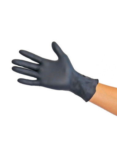 GUANTE NITRILO NEGRO XL 9-10 SIN POLVO (100u)-1