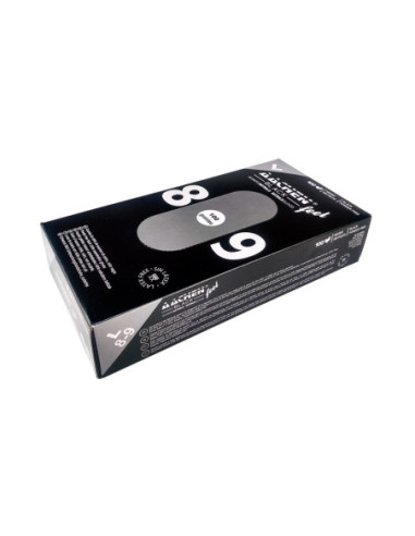 GUANTE NITRILO NEGRO L 8-9 SIN POLVO (100u)