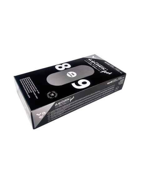 GUANTE NITRILO NEGRO L 8-9 SIN POLVO (100u)