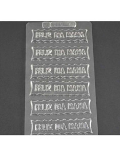 MOLDE PVC FELIZ DIA MAMA 90x25x5mm (7c) 2