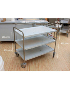 CARRO SERVICIO INOX 3 ESTANTES