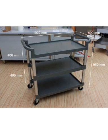 CARRO DE SERVICIO POLIETILENO / ALUMINIO