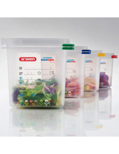 CONTENEDOR HERMÉTICO ARAVEN GN 1/3 H150 MM 6 L 2