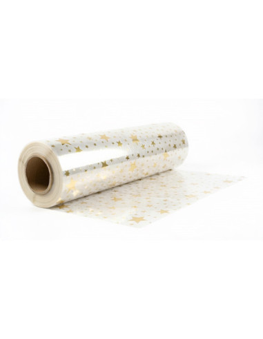BOBINA TRASPARENTE ESTRELLAS 724-019 100 x 50 mt