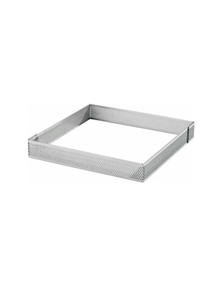 MARCO CUADRADO PERFORADO H2cm INOX CANTOS RECTOS