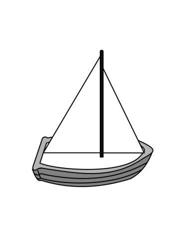 M. PVC BARCO BOTE VELA SP (3P)145x80x160mmMarítimo