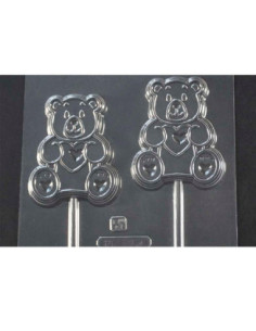 MOLDE PVC PIRULETA OSITO CORAZÓN 85x70mm (2c) 2