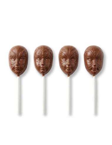 MOLDE PVC PIRULETA CARETAS CARNAVAL 58x35mm (4c)