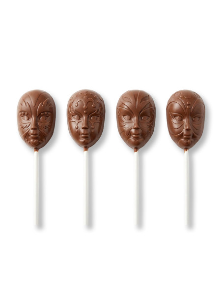 MOLDE PVC PIRULETA CARETAS CARNAVAL 58x35mm (4c)