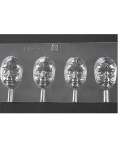 MOLDE PVC PIRULETA CARETAS CARNAVAL 58x35mm (4c) 2