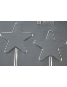 MOLDE PVC PIRULETA ESTRELLA 105x105x9mm (2c) 2