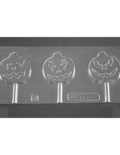 MOLDE PVC PIRULETA CALABAZA HALLOWEN 55X55X8 (3c) 2