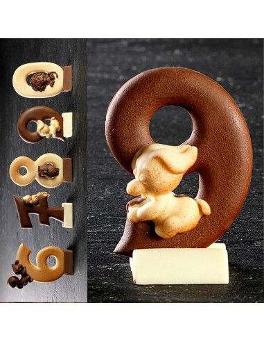 M. DS5019 Ngrados 9 PERRITO DECOSILSilicona 3D